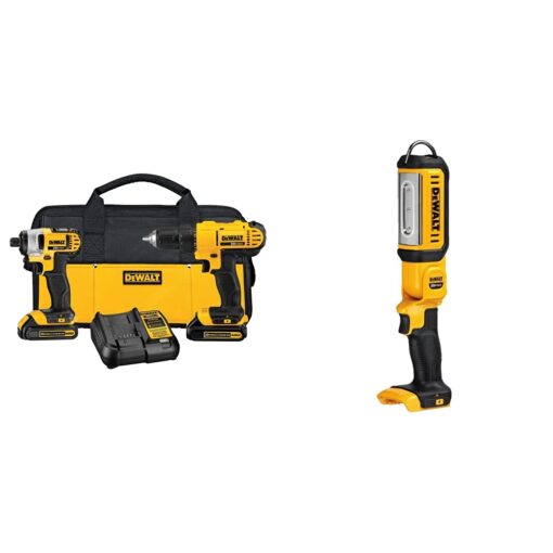 DEWALT DCK240C2 20v Lithium Drill Driver/Impact Combo Kit with 20V Max LED Hand Held Area Light