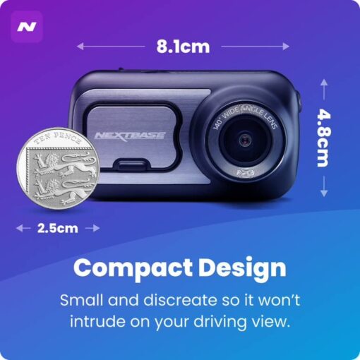 Nextbase 422GW Dash Cam Small with APP- Full 1440p/30fps Quad HD Recording in Car Camera- Amazon Alexa Voice Control- WiFi GPS Bluetooth- Parking Mode- Night Vision- Polarizing Filter Compatible - Image 6