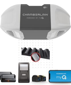 CHAMBERLAIN B2401 Smart Quiet Belt Drive Garage Door Opener, Gray