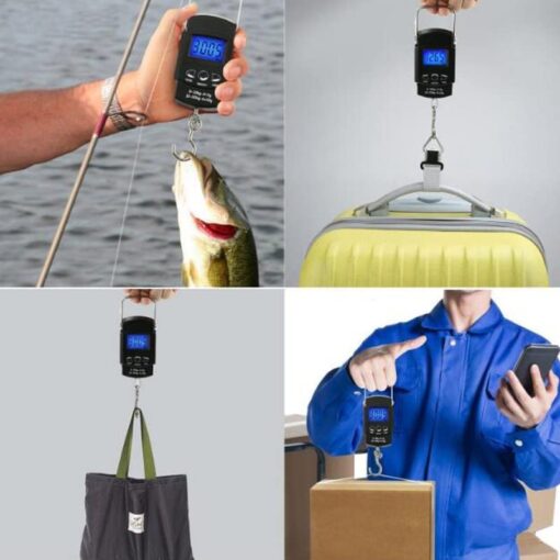 HTLPAVBWF Utility Luggage Scale Electronic Balance Scales with Ruler Precision Hand Scales Mini Pocket Digital Travel Suitcase Luggage Fish Scale Weighing Weighing - Image 5