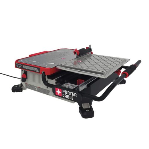 PORTER-CABLE Tile Saw, Wet Saw with 7-inch Cutting Capacity and On-Board Cutting Guide (PCE980)