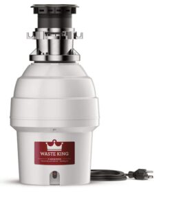 Waste King L-5000TC Batch Feed Garbage Disposal with Power Cord, 3/4 HP