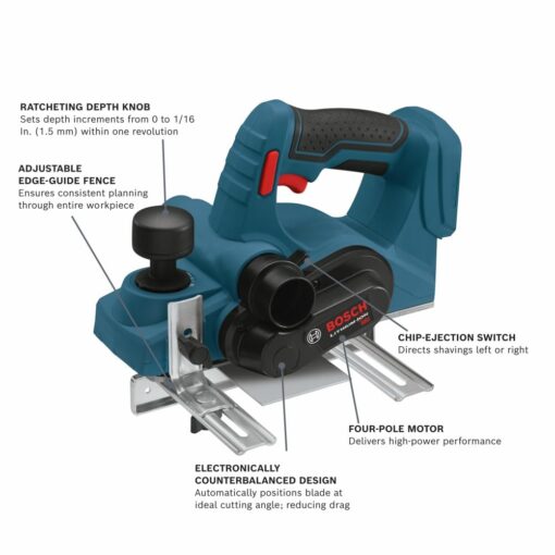 BOSCH Bare-Tool PLH181B 18-Volt Lithium-Ion Cordless Planer - Image 9
