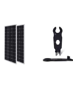 Renogy 100W 12V Solar Panels (2-Pack) and Solar Panel Connector Assembly Tool