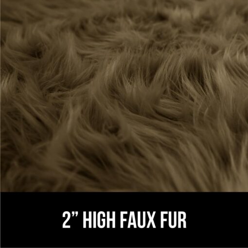 Gorilla Grip Fluffy Faux Fur Rug, Machine Washable Soft Furry Area Rugs, Rubber Backing, Plush Floor Carpets for Baby Nursery, Bedroom, Living Room Shag Carpet, Luxury Home Decor, 6x9, Brown - Image 4