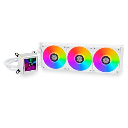 Lian-Li Galahad II LCD CPU Liquid Cooler - White, 360mm, ARGB Fan
