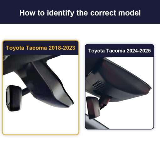 Fitcamx 4K Dash Cam Compatible with Toyota Tacoma 2018 2019 2020 2021 2022 2023 Limited SR5 SR TRD Sport Off-Road Pro, OEM Factory Look, 2160P Video WiFi, G-Sensor Loop Recording, Plug&Play, 64GB Card - Image 7