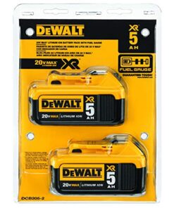 DEWALT 20V MAX XR 5.0AH 2 Pack Batteries