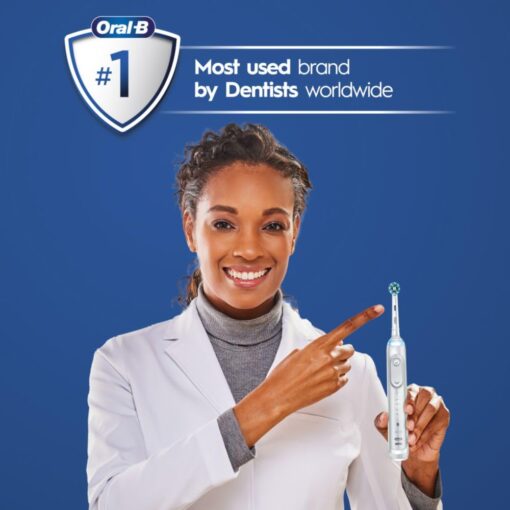 Oral-B Genius X Limited Rechargeable Electric Toothbrush with 1 Replacement Brush Head, Travel Case, White - Image 2