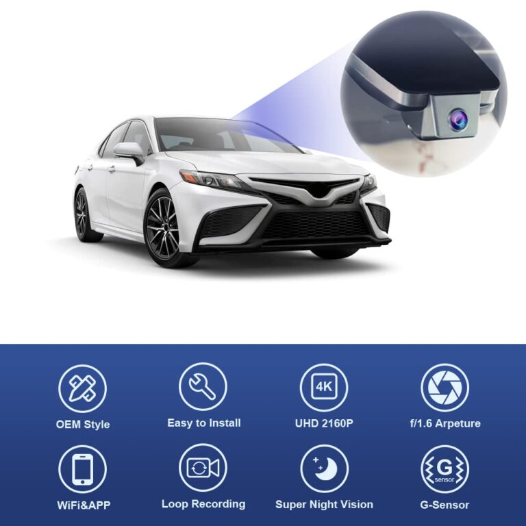 Fitcamx 4K Dash Cam Suitable for Toyota Camry 2021 2022 2023 2024 LE L XLE TRD XSE SE Hybrid (Gen8/XV70), OEM Look, 2160P UHD Video， WiFi & APP, Loop Recording, G-Sensor, Easy to Use, 64GB Card - Image 5
