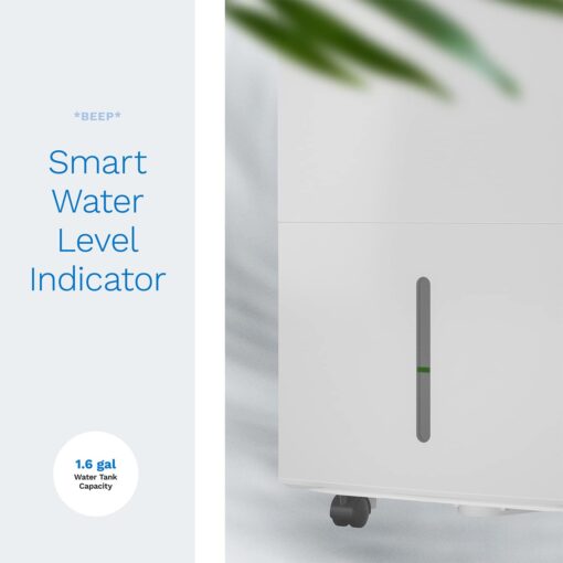 hOmeLabs 3500 Sq. Ft. Dehumidifier with Pump - Ideal for Medium to Large Rooms and Home Basements - Powerful Moisture Removal and Humidity Control - 40 Pint Capacity - Image 3