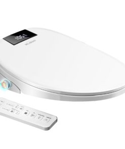 WLJBIDET Upgrade Smart Bidet Toilet Seat Elongated, Electronic Heated Bidet with Adjustable Warm Air Dryer, Unlimited Warm Water, Night Light, Slow Close Seat & Lid, Remote Control