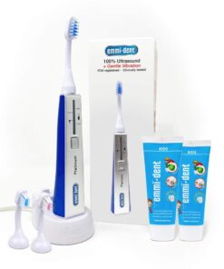 Emmi-dent Oral Waver Electric Toothbrush. Ideal for Sensitive Teeth, Plaque Removal and More! Includes Nano-Bubble Toothpaste (Kids Gentle Vibration Oral Waver with 100% Ultrasound)