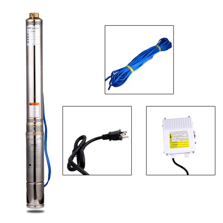 SHYLIYU 3" Bore Stainless Steel Deep Well Pump 110V/60HZ 0.5HP Impeller Multistage Centrifugal Submersible Water Pump Max Lift 216ft 16GPM 1"with Controller box for Industrial Agricultural Home Garden - Image 7