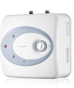 Feelrogast Electric Mini Tank Water Heater-4 Gallon Under Sink Instant Hot Water for RV, Camper, Kitchen, Food Truck, 120V 1500W, Blue, Wall or Floor Mounted