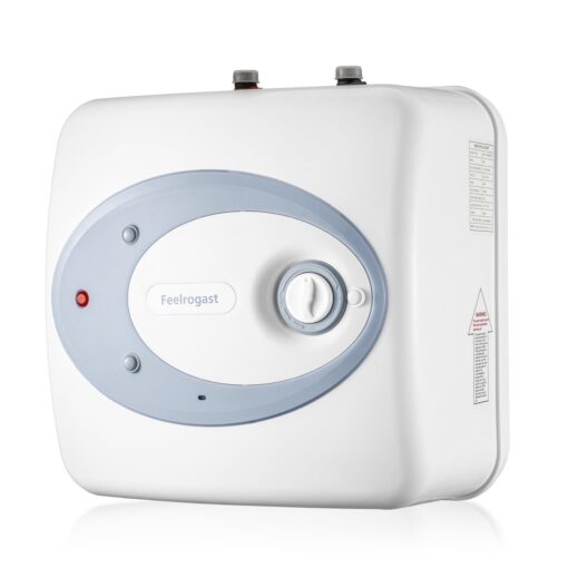 Feelrogast Electric Mini Tank Water Heater-4 Gallon Under Sink Instant Hot Water for RV, Camper, Kitchen, Food Truck, 120V 1500W, Blue, Wall or Floor Mounted