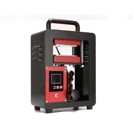 D9A91 5 Ton Portable Hydraulic Heat Press Machine 2.3 x 4.7 Inch Dual Heating Plate, red/black - Image 2
