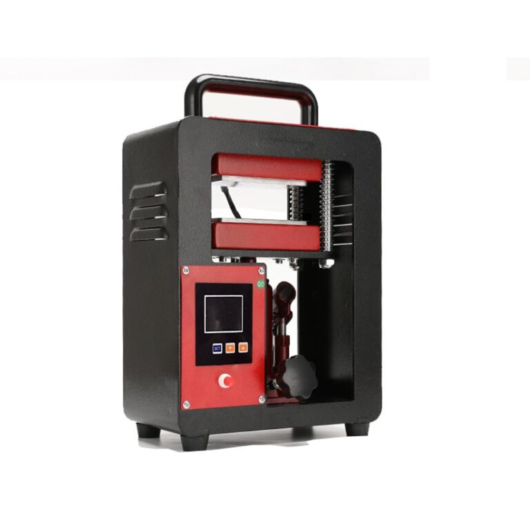 D9A91 5 Ton Portable Hydraulic Heat Press Machine 2.3 x 4.7 Inch Dual Heating Plate, red/black - Image 2