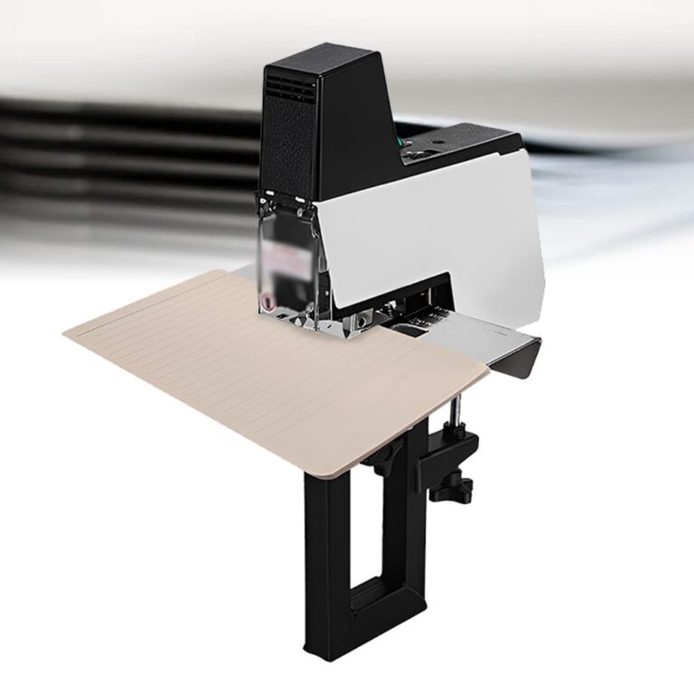 TREEYX Electric Saddle Stapler, Automatic Saddle Binding Machine, Flat/Horseback Sewing Modes Switch, Adjustable Depth 100mm, 1-9 Strength Adjustable