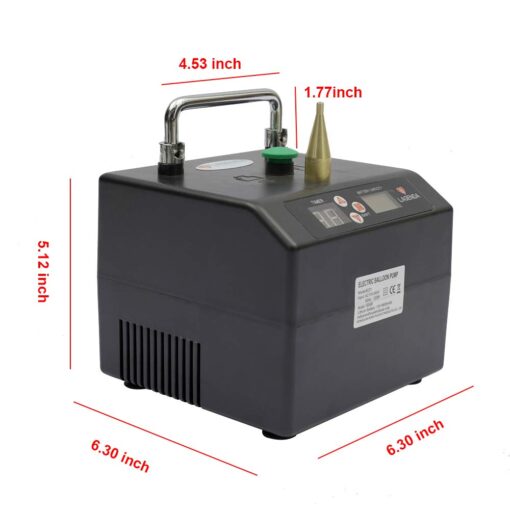 Electric Air Balloon Pump, B23 Lagenda Portable Electric Balloon Pump Balloon Inflator Party Air Blower Electric Balloon Blower Pump with Timer Battery for Party Events Decoration - Image 7