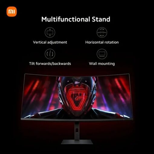 Xiaomi Curved Gaming Monitor 34-inch 180Hz High Reshed Rate 1ms Fast FreeSync Premium Professional Calibration 95% DCI-P3 100% sRGB* Low Blue Light Computer Screen Monitor Desktop Monitor - Image 9