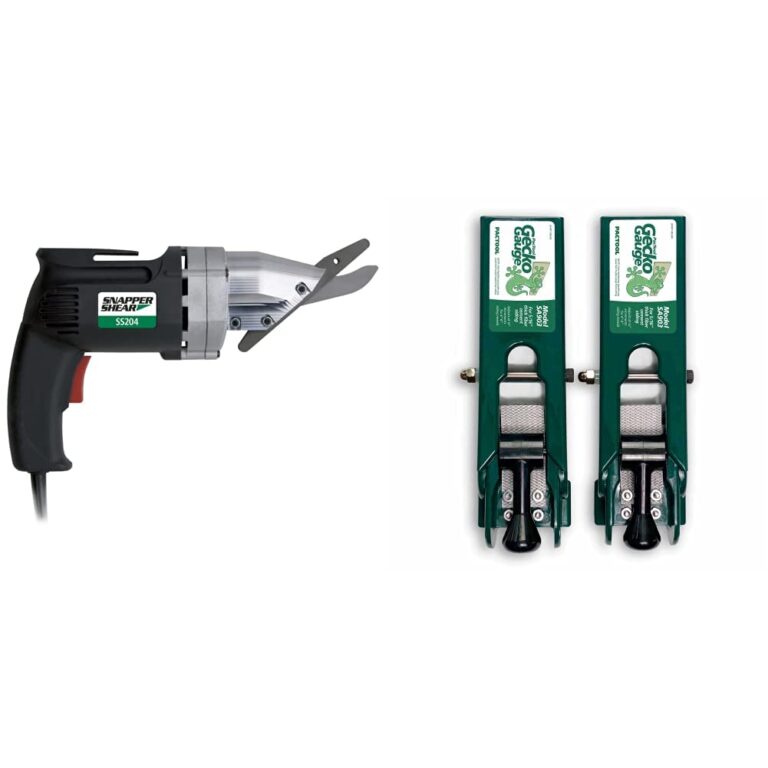 PacTool SS204 Snapper Shear Power Cutter and Gecko Gauge Siding Mounting Kit