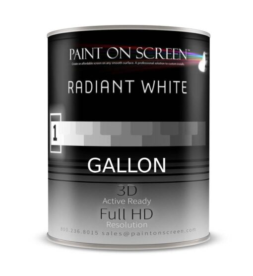 Paint on Screen Projection Screen Paint (Radiant Whte - Gallon)