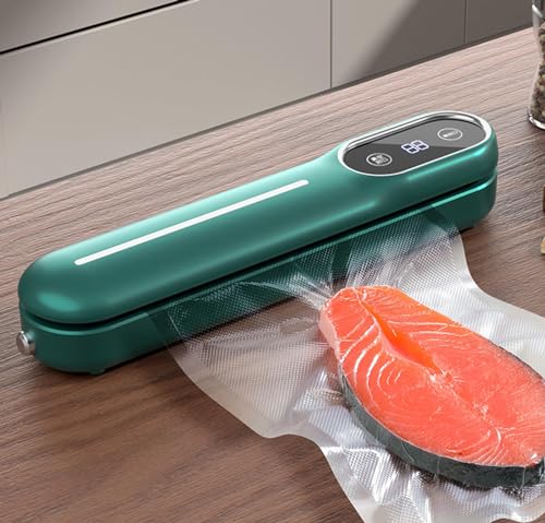 LOKORI Portable Food Vacuum Sealer Machine,Automatic Vacuum Sealer for Food Storage,Wet and Dry Air Sealer with 10Pcs Vacuum Seal Bags,Suitable for Dry, Moist, Powdery & Oily Food,B