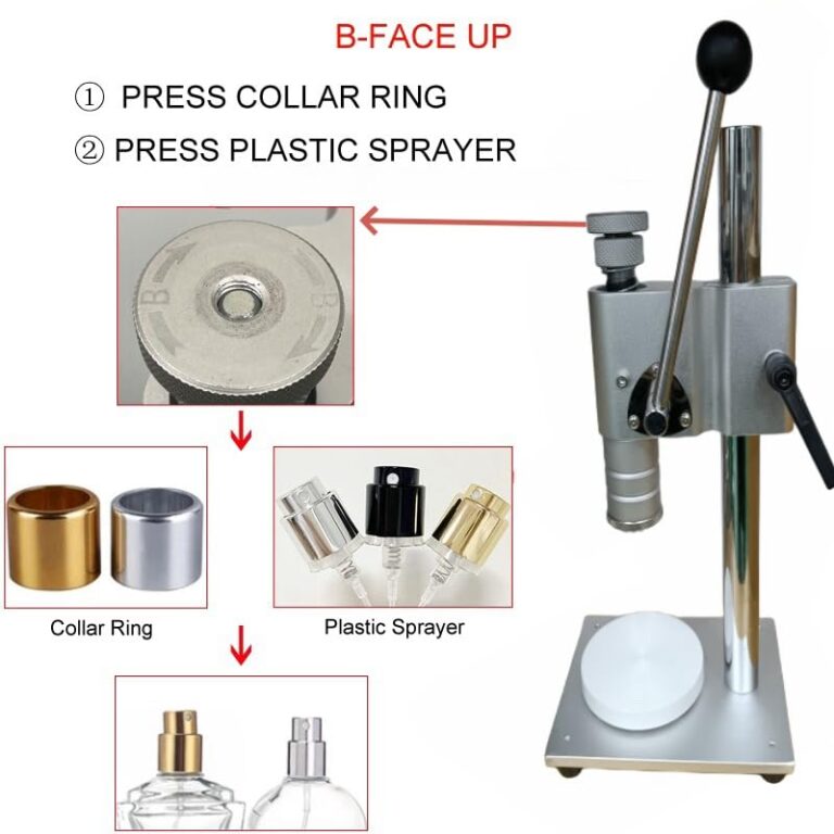 Manual Perfume Crimper Bottle Capping Machine, Aluminium Plastic Pump Handle Packing Essential Oil Bottle Tool Perfume Crimper Tool 13mm to 20mm (white 20mm) - Image 5