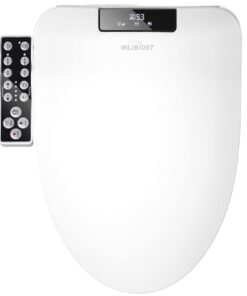 WLJBIDET Elongated Bidet Toilet Seat,Electronic Heated Smart Toilet Seat with Unlimited Heated Water and Warm Air Dryer,Adjustable Temperature,Self-Cleaning Stainless Steel Nozzle,Side Panel Control