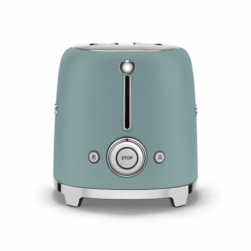 SMEG 2 Slice Toaster with 6 Presets and Defrost Function and Removable Crumb Tray (Jade) - Image 6