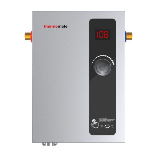 ThermoMate Tankless Water Heater Electric, 11kW at 240 Volt, On Demand Instant Hot Water Heater for Point of Use, Self-Modulating Save Energy, Save Space, 2.15GPM at 35°F Rise