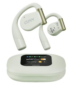 Cleer ARC 3 Open Ear Headphones - Dolby Audio, Snapdragon Sound True Wireless Earbuds, 50Hr Battery, Bluetooth 5.4, IPX 7, Multi-Point, Smart Controls, Wireless Charging Smart Case, Comfort Fit, Green