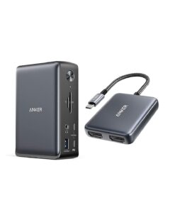 Anker 575 USB-C Docking Station (13-in-1) with USB-C to Dual HDMI Adapter