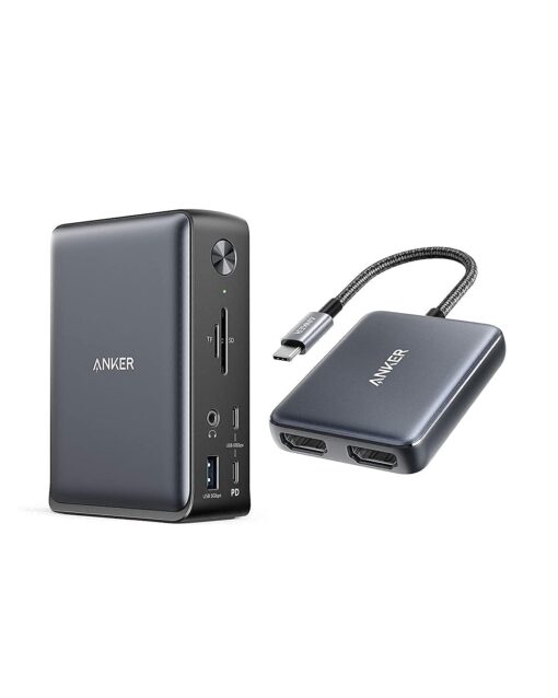 Anker 575 USB-C Docking Station (13-in-1) with USB-C to Dual HDMI Adapter