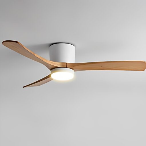 IBalody 48in Quiet Ceiling Fans with Lights ETL Listed Remote Ceiling Fan Light 6 Gear Wind Speed Ceiling Fans White LED Ceiling Lights Fan Lighting Wooden Blades for Living Room Dining Room Bedroom