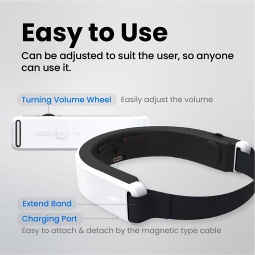 Brain spa, Insomnia Relief Device, Brain Care Headset, 40Hz Gamma Wave Stimulation of Near-Infrared & Bone Conduction, Improve Sleep, Enhance Concentration, Mental Relief and Relieve Stress - Image 3