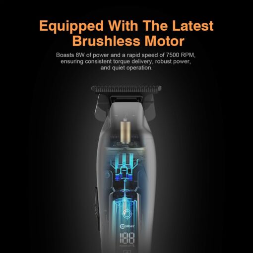 Caliber Laser+ Professional Hair Trimmer, Brushless Motor, LCD Display, DLC Blades, Cordless - Image 6