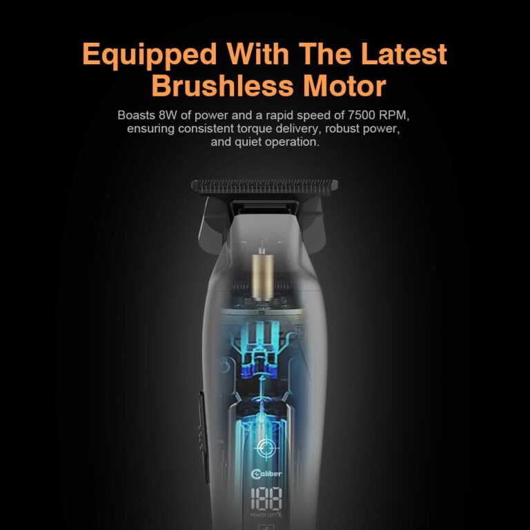 Caliber Laser+ Professional Hair Trimmer, Brushless Motor, LCD Display, DLC Blades, Cordless - Image 6
