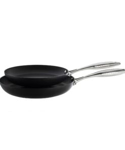 Scanpan Professional Fry Pan Set - Includes 9.5” & 11” Fry Pans - Easy-to-Use Nonstick Cookware - Dishwasher, Metal Utensil & Oven Safe - Made in Denmark