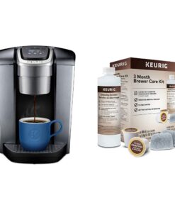 Keurig K-Elite Coffee Maker, Single Serve K-Cup Pod Coffee Brewer, With Iced Coffee Capability & 3-Month Brewer Maintenance Kit Includes Descaling Solution, Water Filter Cartridges & Rinse Pods