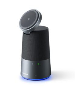 AnkerWork S600 by Anker All-in-One Speakerphone, Bluetooth Speaker Microphone, Qi2 15W Wireless Charging, AI Noise Cancelling, 70° Adjustable Magnetic Phone Stand, 360° Sound, 16H Built-in Battery