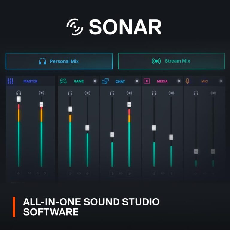 SteelSeries Alias Pro Kit — XLR Mic + Stream Mixer — 3x Bigger Capsule for Gaming, Streaming and Podcasting — USB/XLR Interface — Free Sonar Audio Software — Custom Controls — RGB — Single or Dual PC - Image 2