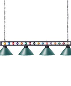 Wellmet Pool Table Light, 70'' 4 Lights Billiard Lighting Hanging Kitchen Island Light Chandelier with Lamp Shades for 7ft 8ft Pool Table, Billiard Table, Game Room, Kitchen