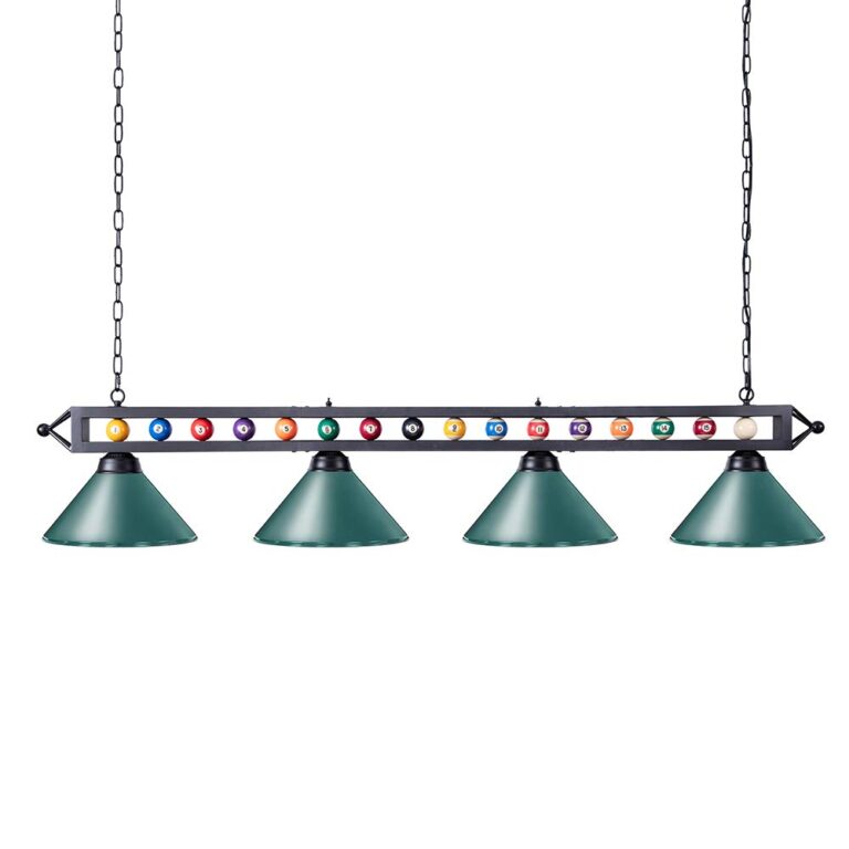Wellmet Pool Table Light, 70'' 4 Lights Billiard Lighting Hanging Kitchen Island Light Chandelier with Lamp Shades for 7ft 8ft Pool Table, Billiard Table, Game Room, Kitchen