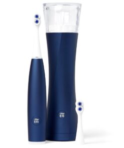 SuperMouth® ULTIM8 SmartBrush™ System -Electric Toothbrush, Patented SuperBristles® Clean 40X Better, UV Sanitizing & Drying SmartHub®, Dual Sonic Modes, Pressure Sensor -Teens & Adults-Sapphire Blue