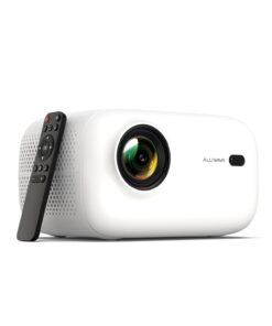 Mini Projector with WiFi and Bluetooth, 4K 1080P Portable Projector, 18000 Lumens Outdoor Movie Projector Support Electric Focus & Auto Vertical Keystone, Smart Video Projectors for Phone/TV Stick/PC