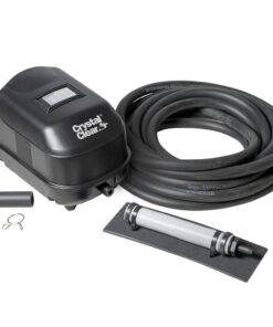CrystalClear KoiAir Mini, Complete Pond Aeration Kit, Water Garden Oxygenation Bubbler System Adds Oxygen to Koi & Fish Ponds, Outdoor Diaphragm Compressor Pump, Air Line & Submersible Diffuser Stick