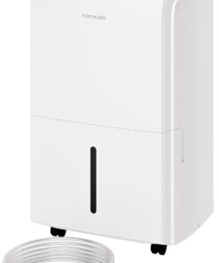 hOmeLabs 3500 Sq. Ft. Dehumidifier with Pump - Ideal for Medium to Large Rooms and Home Basements - Powerful Moisture Removal and Humidity Control - 40 Pint Capacity