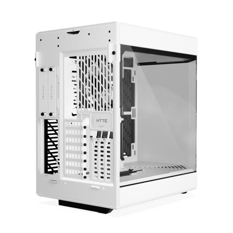 HYTE Y60 Modern Aesthetic Dual Chamber Panoramic Tempered Glass Mid-Tower ATX Computer Gaming Case with PCIE 4.0 Riser Cable Included, Snow White (CS-HYTE-Y60-WW) - Image 6